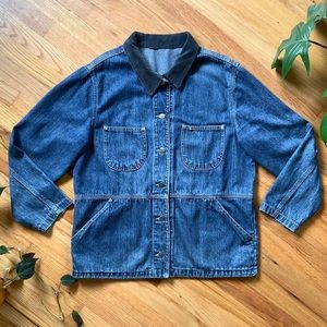 Vintage denim chore coat